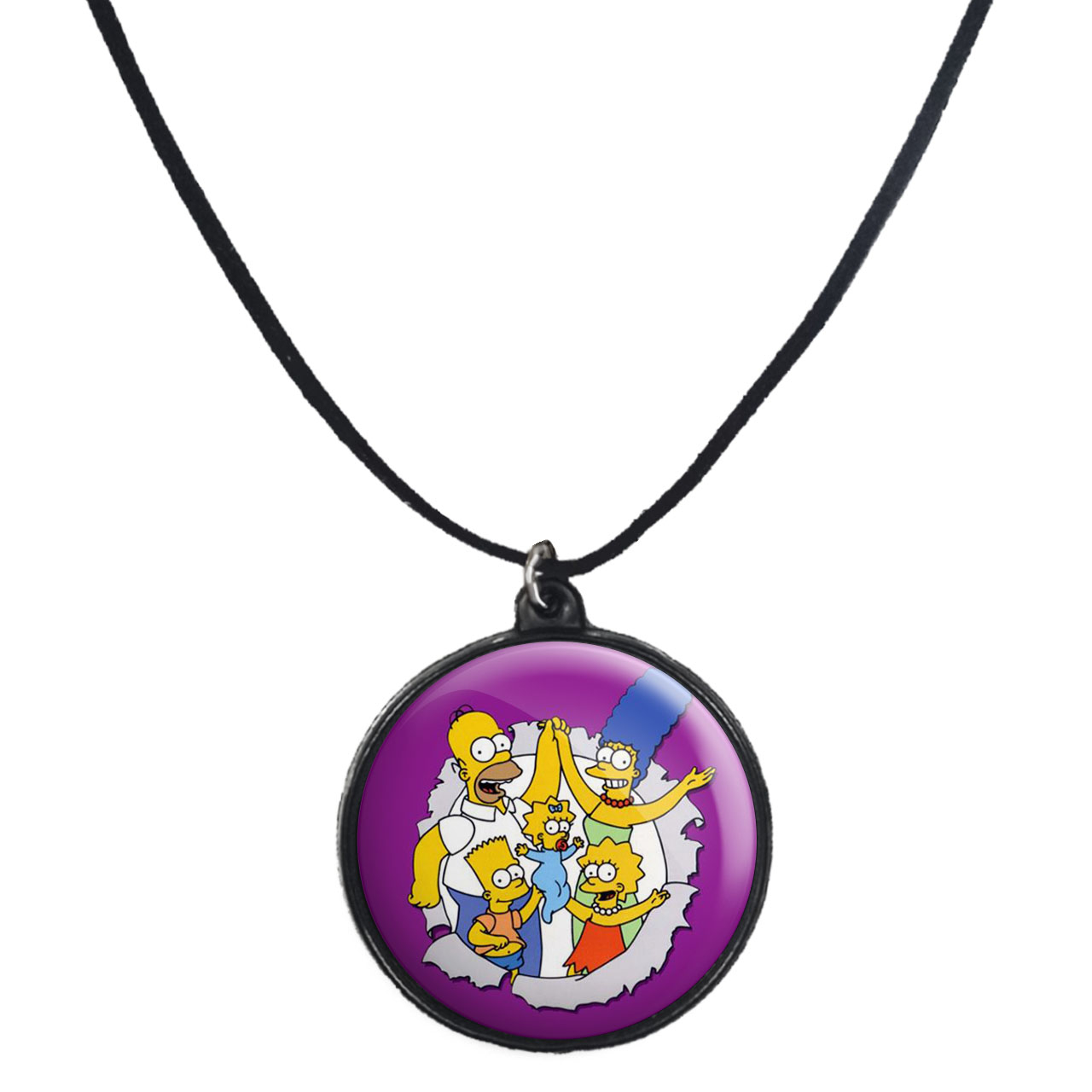 گردنبند پرمانه طرح سیمپسون ها کد pmb.4731 مدل دو طرفه