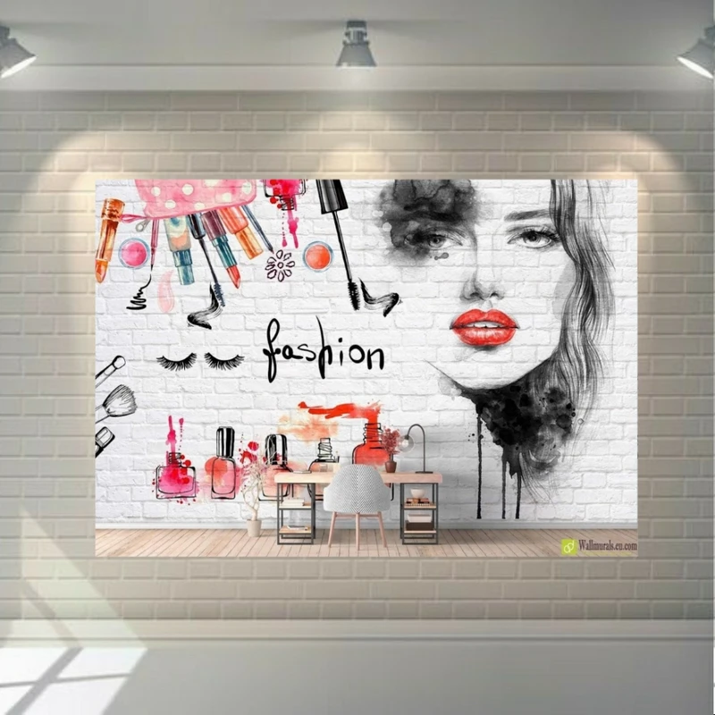 پوستر پارچه ای طرح آرایشگاه زنانه مدل SDP117