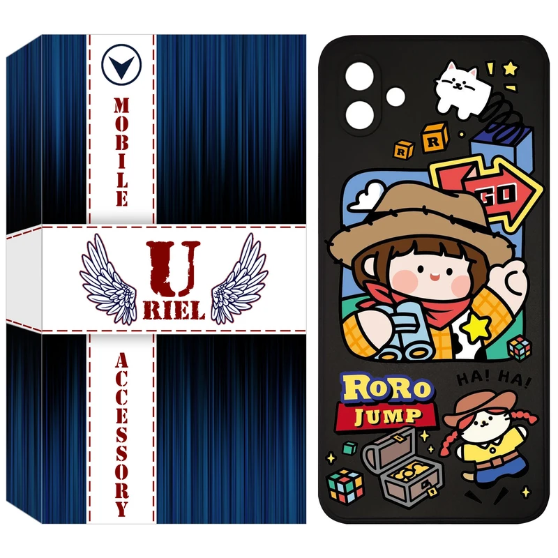 کاور یوریل مدل KSH کد 29 طرح دختر خوشحال مناسب برای گوشی موبایل سامسونگ Galaxy A05