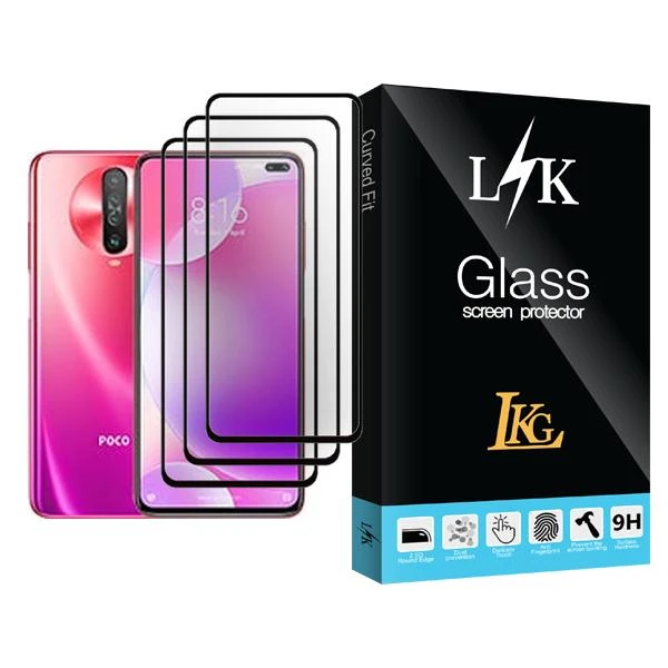 محافظ صفحه نمایش ال کا جی مدل LK Glass MIX003 مناسب برای گوشی موبایل شیائومی Poco X2 بسته سه عددی