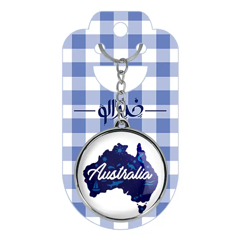 جاکلیدی خندالو طرح پرچم استرالیا مدل دوطرفه کد 2062820630