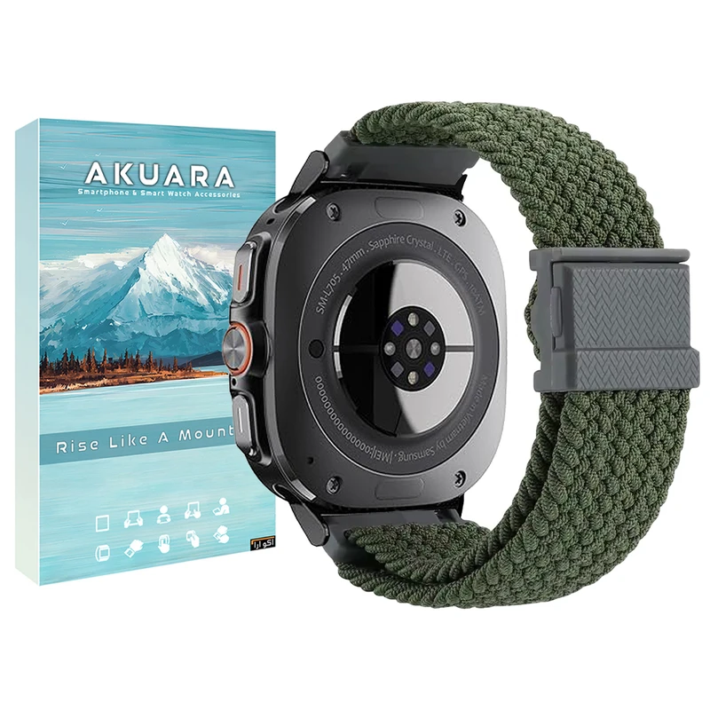 بند آکوآرا مدل Magnetic Woven BK مناسب برای ساعت هوشمند سامسونگ Galaxy Watch 7 Ultra 47mm