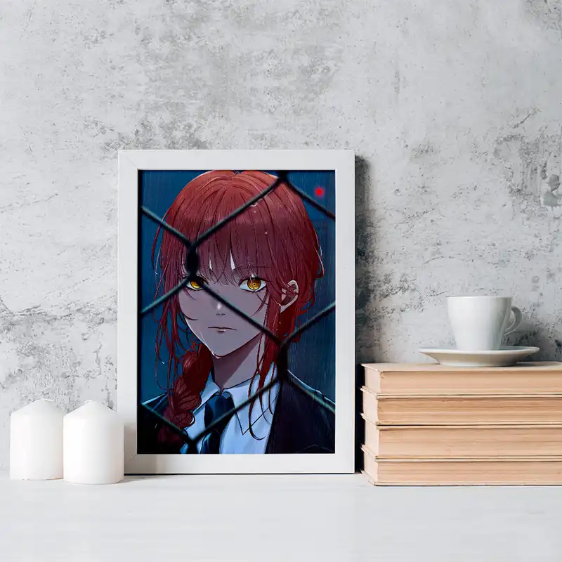 تابلو خندالو مدل ماکیما انیمه مرد اره ای کد 17973