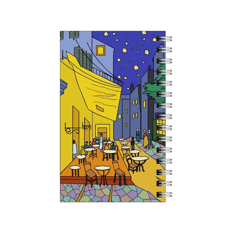 دفترچه یادداشت مدل to do list طرح آنالیز کافه در شب ونگوگ کد 0264514