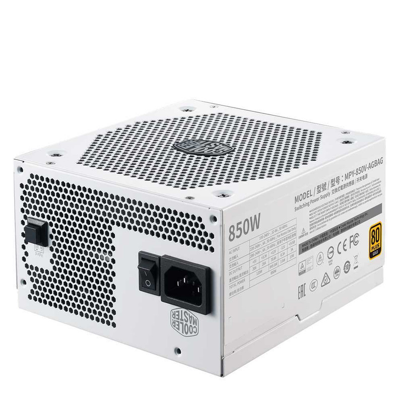 منبع تغذیه کامپیوتر کولر مستر مدل  V850 GOLD V2 FULL MODULAR WHITE EDITION