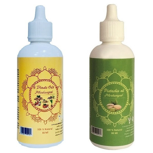 روغن تقویت کننده مو، مژه و ابرو مرهم یاب مدل پسته و شش گیاه حجم 80 میلی لیتر مجموعه 2 عددی روغن تقویت کننده مو، مژه و ابرو مرهم یاب مدل پسته و شش گیاه حجم 80 میلی لیتر مجموعه 2 عددی