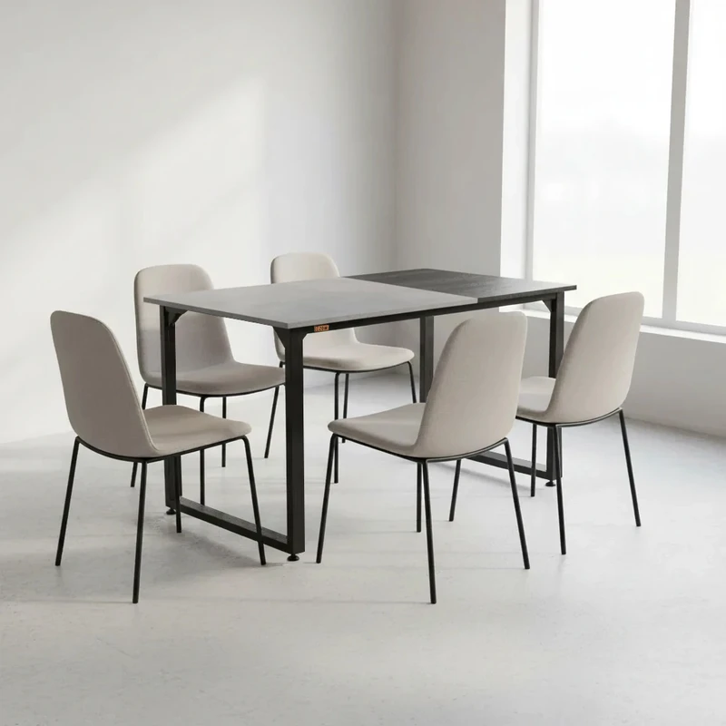 میز ناهارخوری شش نفره دیزم مدل مونتاژی LNC_asm_140×80_Di_BAGR