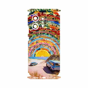 MAHOOT Collage of Orange Sky-FullSkin Cover Sticker for Motorola Edge 50 Pro