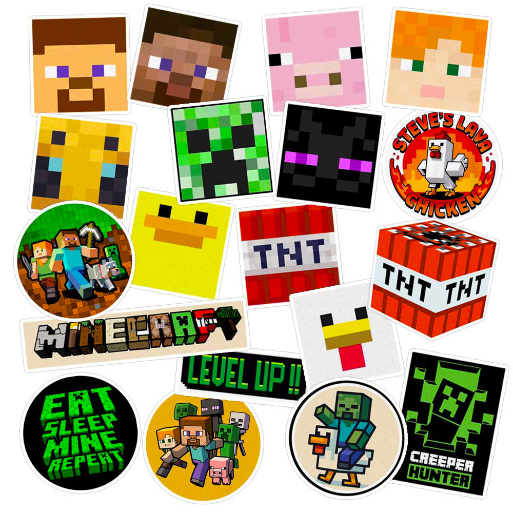 استیکر لپ تاپ ماسا دیزاین طرح گیمینگ کد minecraft 01 مجموعه 19 عددی