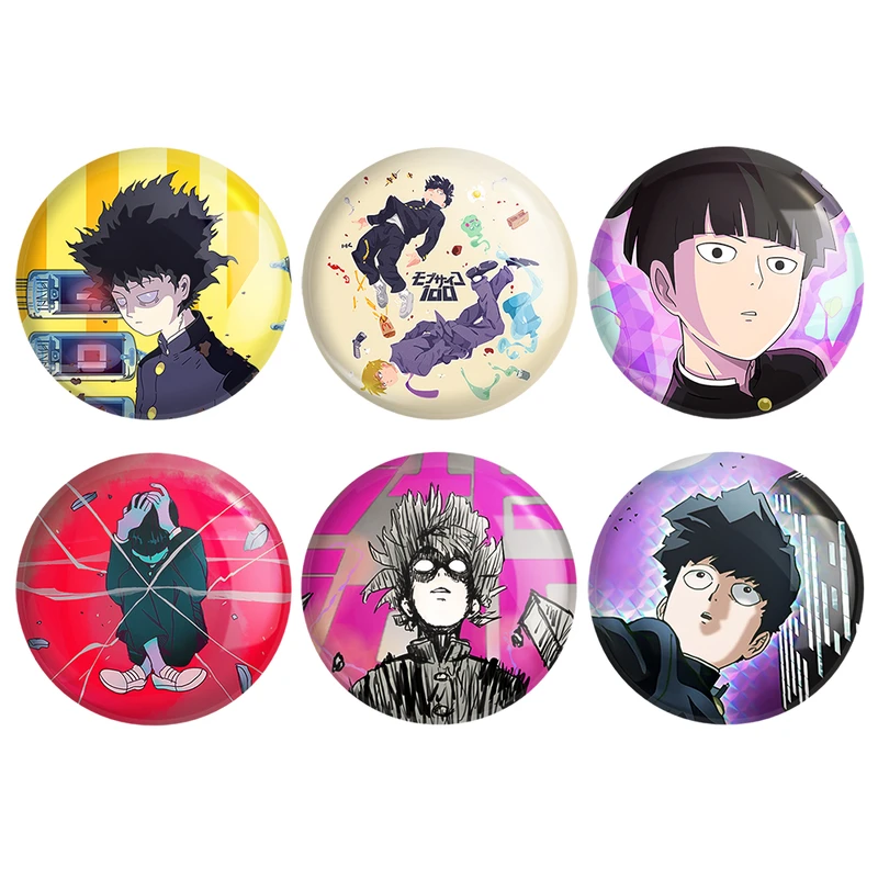 مگنت خندالو طرح انیمه موب سایکو Mob Psycho 100 کد 1542B مجموعه 6 عددی