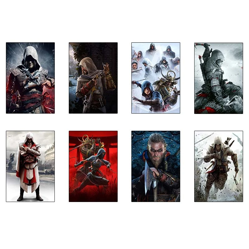 پوستر کارنيکا طرح اساسینس Assassins Creed کد 43442 مجموعه 8 عددی