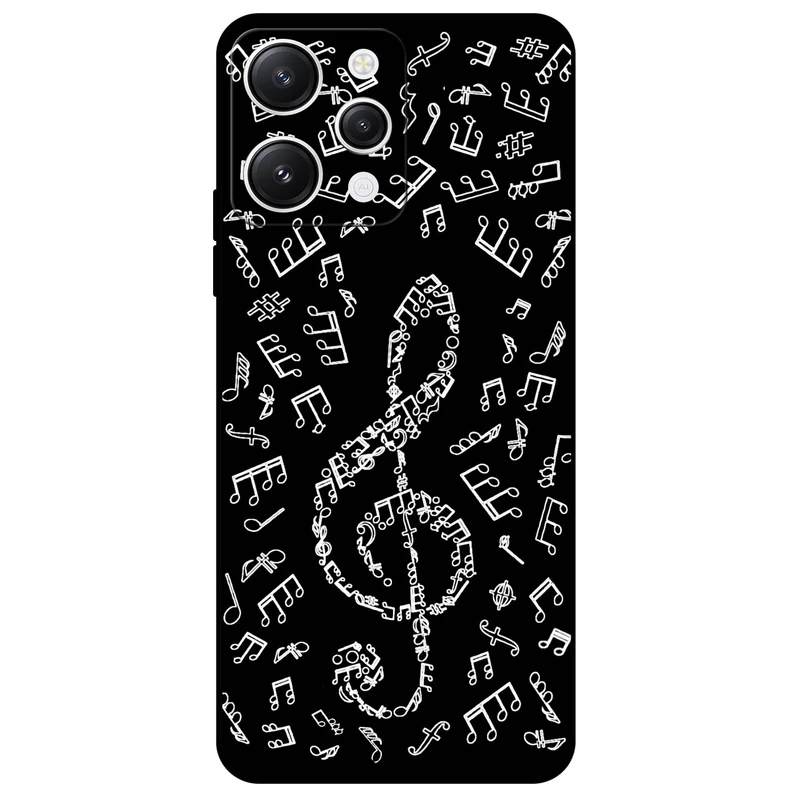 کاور مگافون طرح نوت موسیقی مدل 1370 مناسب برای گوشی موبایل شیائومی Redmi 12 4G