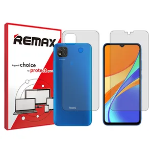Remax HyGEL model transparent screen protector suitable for Xiaomi Redmi 9C mobile phone along with the phone back protector