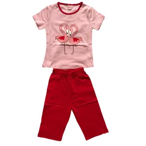 ست تی شرت و شلوارک دخترانه مدل kaz