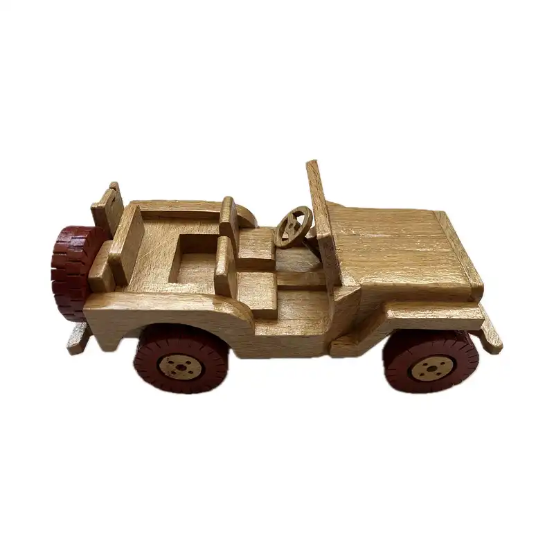 ماکت چوبی مدل ماشین جیپ کلاسیک