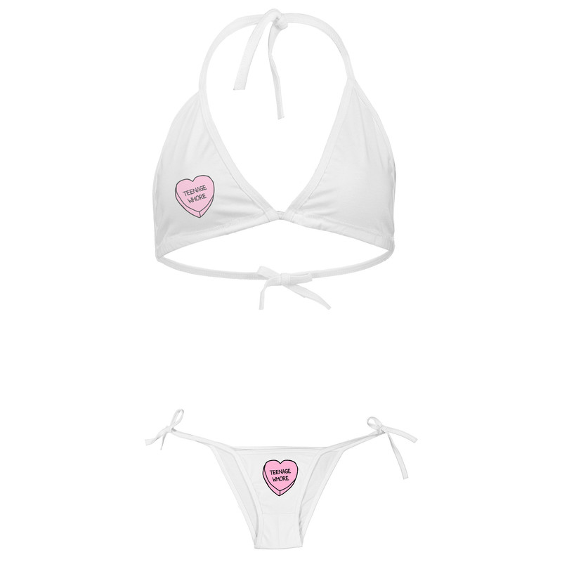 ست شورت و سوتین زنانه طرح قلب مدل 136