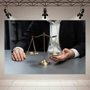 تابلو بوم طرح مخمل وکیل مدل ترازوی عدالت کد AR3058566