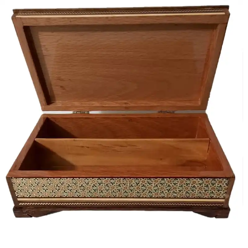 جعبه کارد و چنگال خاتم کاری مدل کلبه ای