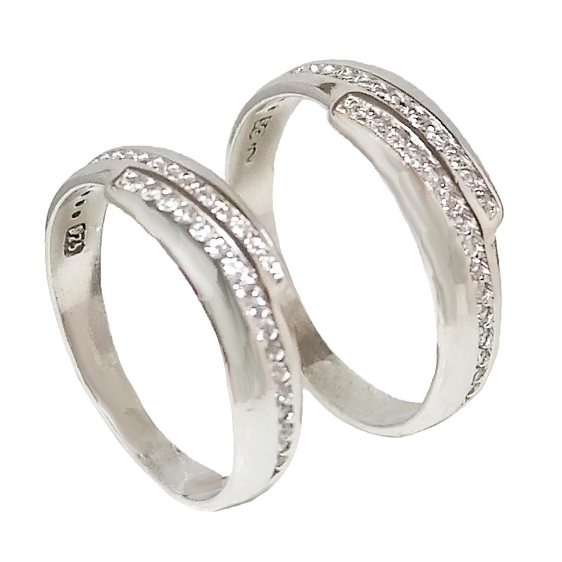 ست انگشتر نقره زنانه و مردانه مدل حلقه RS2011