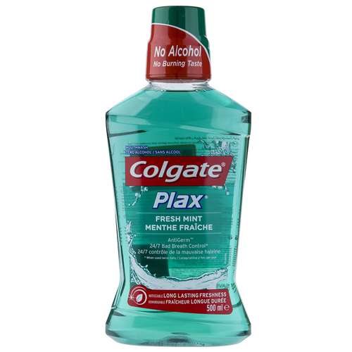 دهانشویه کلگیت سری Plax مدل Fresh Mint حجم 500 میلی لیتر