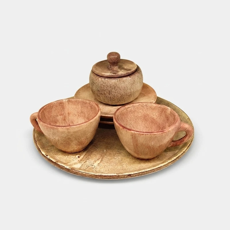 سرویس چای خوری مدل سرامیکی مجموعه 6 عددی کد 99