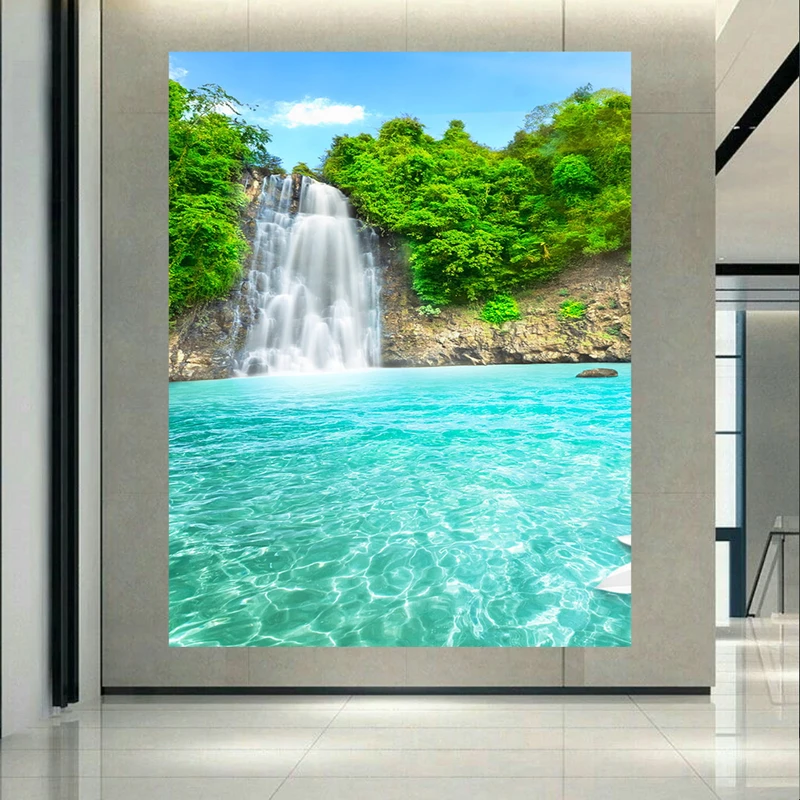 تابلو بوم طرح طبیعت مدل آبشار کد AR31119