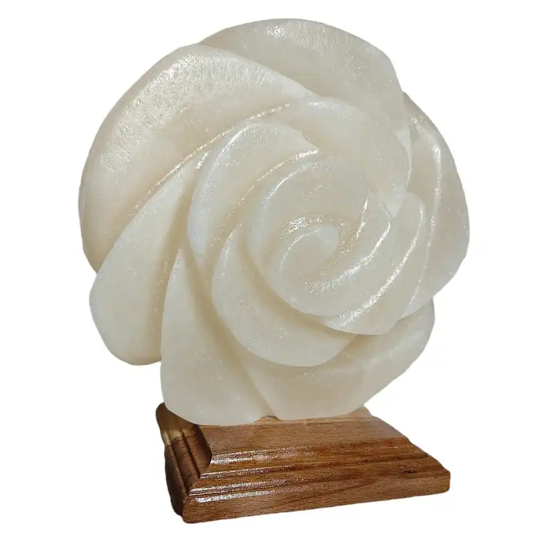 آباژور سنگ نمک طرح گل برجسته کد 01