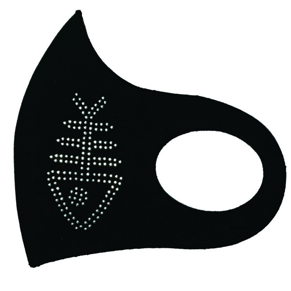 ماسک پارچه ای زنانه مدل نگین دار طرح ماهی