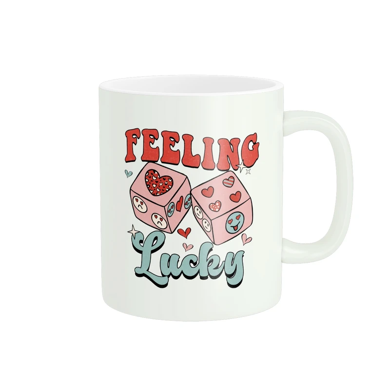 ماگ پادآفرین مدل خوش شانسی طرح تاس کد PM860