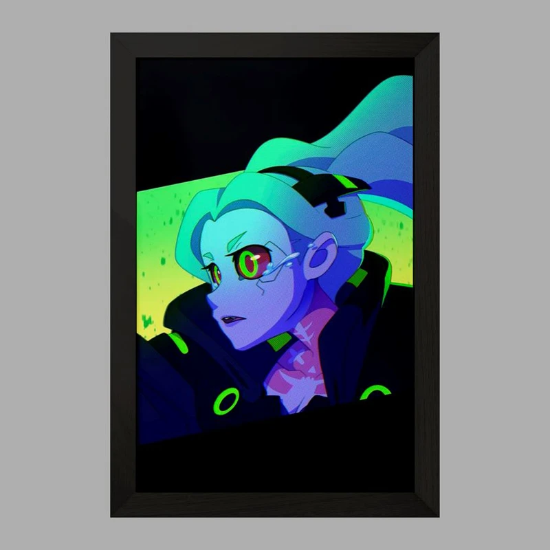 تابلو خندالو مدل ربکا انیمه سایبرپانک کد 23994