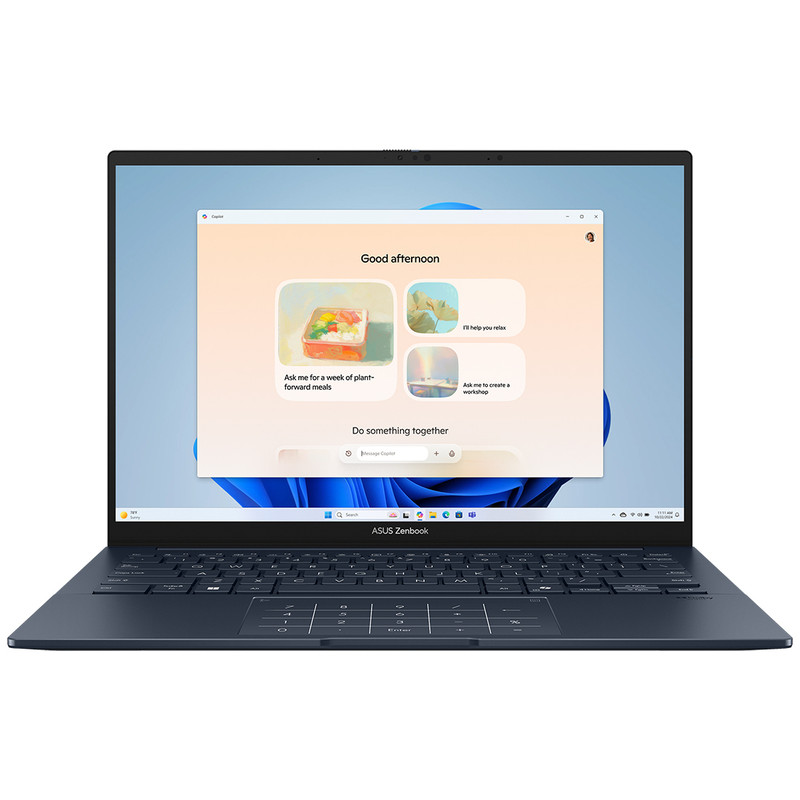 لپ تاپ 14 اینچی ایسوس مدل Zenbook 14 UX3405CA-Core Ultra 9 285H-32GB LPDDR5X-2TB SSD-OLED Touch 3K 120Hz-Backlit-W - کاستوم شده