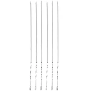 Galvanaized Kebab Skewer Twisty Pack Of 6