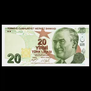 اسکناس تزئینی مدل کشور ترکیه 20 لیر UNC
