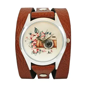 ساعت مچی عقربه ای زنانه اچ آر دیزاین گروپ مدل دوربین عکاسی w058