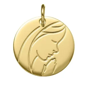 آویز گردنبند طلا 18 عیار زنانه قیراط طرح دختر کد GH2476