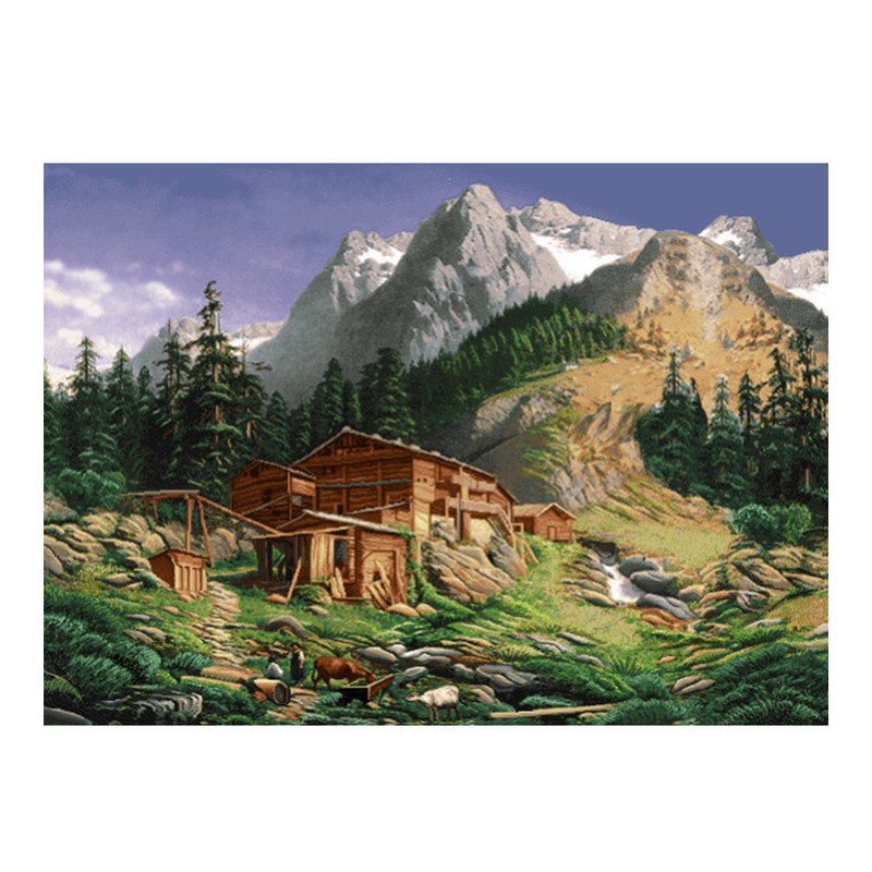 نخ و نقشه تابلوفرش طرح منظره کد 23122 نخ و نقشه تابلوفرش طرح منظره کد 23122