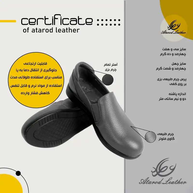 کفش روزمره زنانه چرم عطارد مدل چرم طبیعی کد SH174