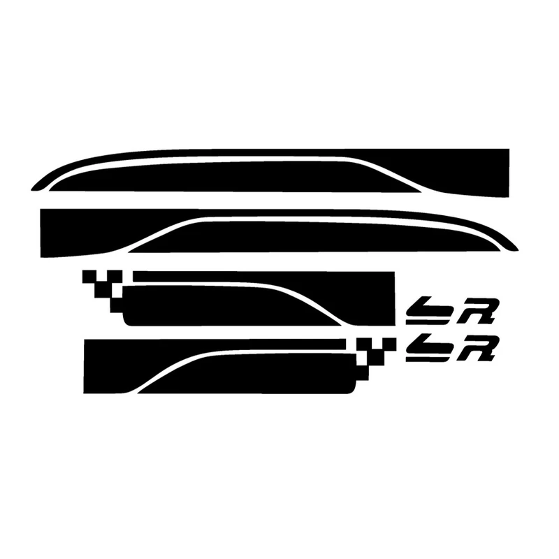  برچسب بدنه خودرو اسپرت غدیر مدل پارکاب 2023 YA59 A14 BLA مناسب برای کوییک بسته 6 عددی