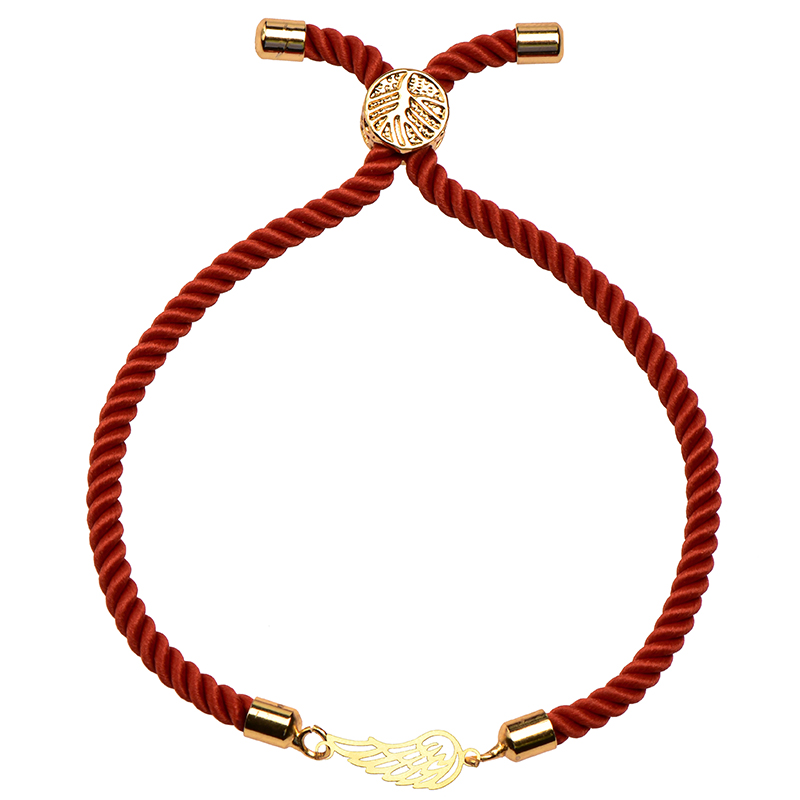 دستبند طلا 18 عیار زنانه کرابو طرح پر مدل Kr1778 -  - 1