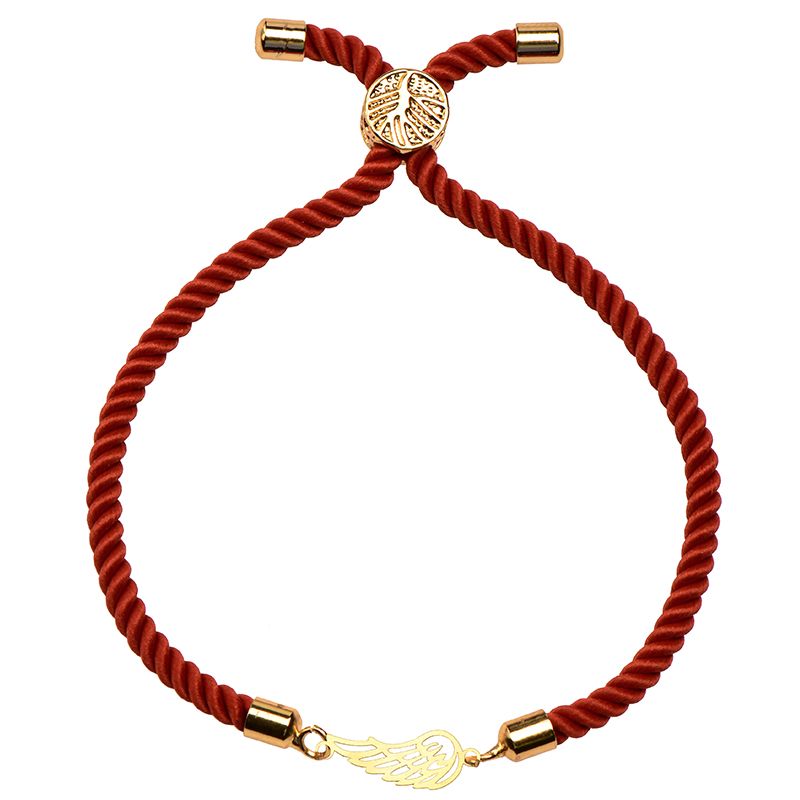 دستبند طلا 18 عیار زنانه کرابو طرح پر مدل Kr1778 -  - 2