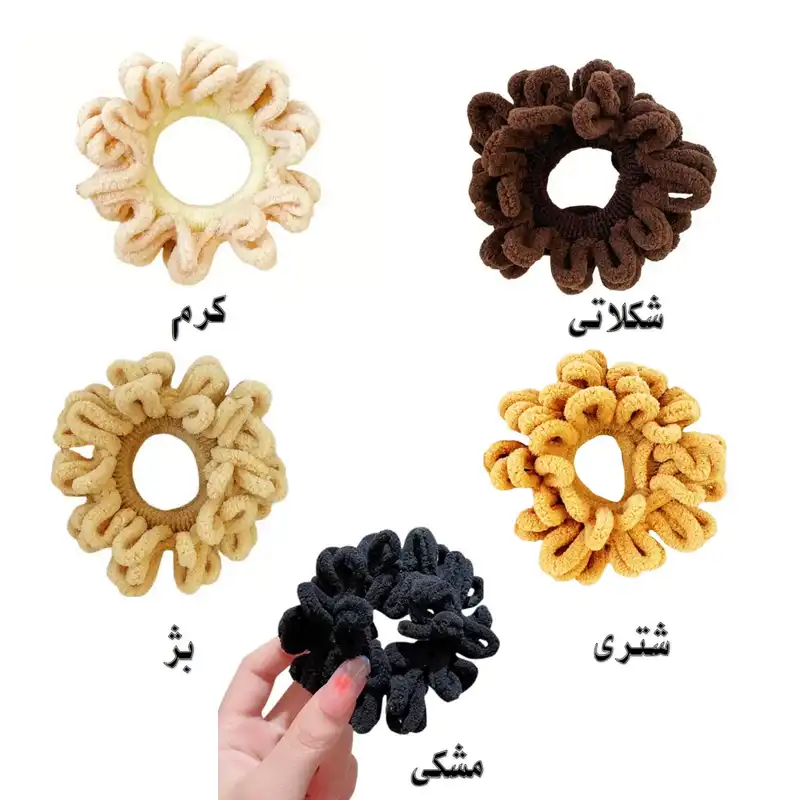 کش مو زنانه مدل حوله ای ماکارونی گوجه ای کد ngr087