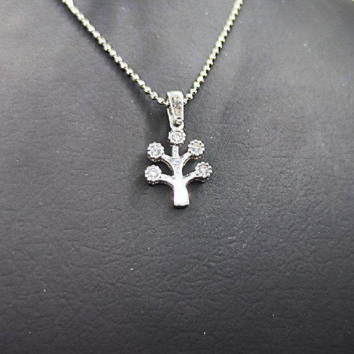 نیم ست نقره زنانه مدل سنگ برلیان اتمی کد 253