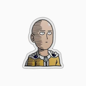 استیکر لپ تاپ و موبایل بووم طرح Anime One Punch Man مدل Saitama کد TRW133