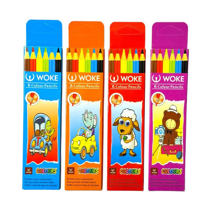 مداد رنگی 6 رنگ ووک مدل برلیانت کالر مجموعه 4 عددی