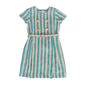 پیراهن دخترانه مدل راه راه