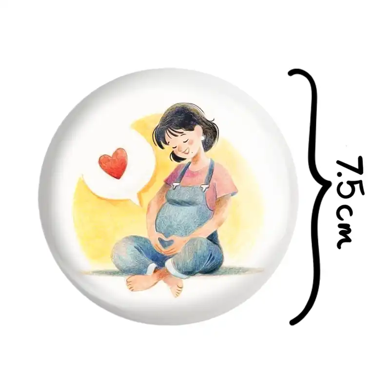 آینه جیبی خندالو طرح بارداری مدل تاشو کد 26700