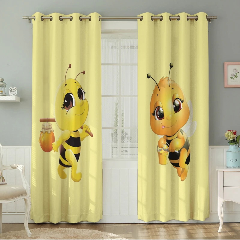 پرده نیروانا طرح کودک  مدل مخمل کد 8184 سایز 140×280 سانتی متر