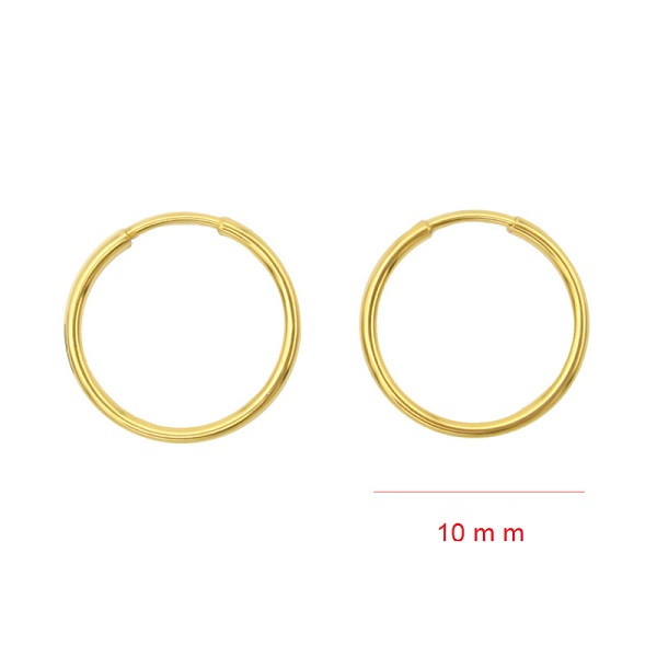 گوشواره طلا 18 عیار زنانه مدل حلقه ای - 5