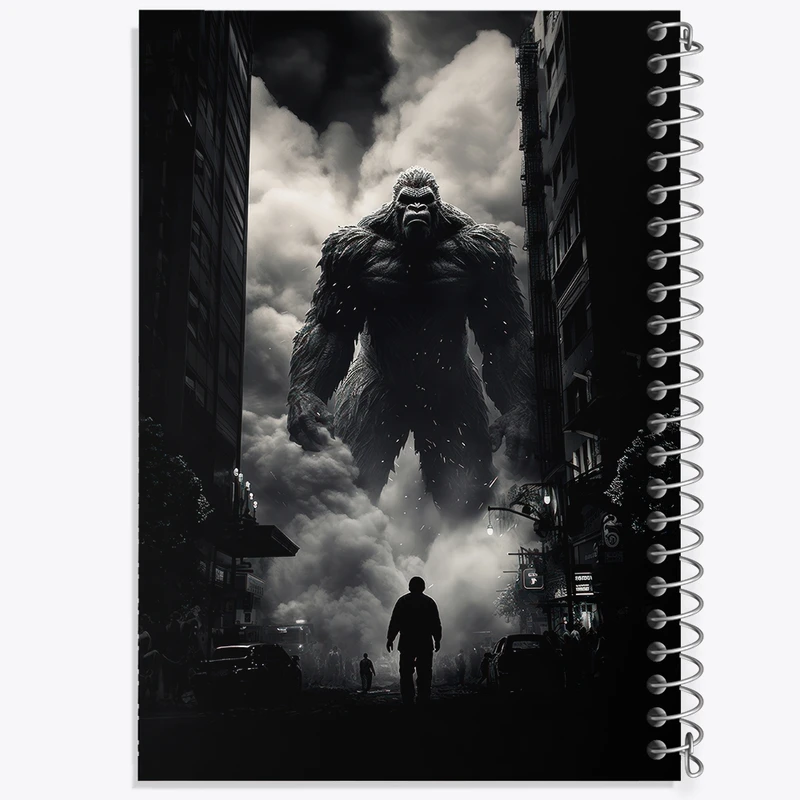 دفتر ژورنال نویسی 50 برگ خندالو مدل نقطه ای طرح گودزیلا کد F2635