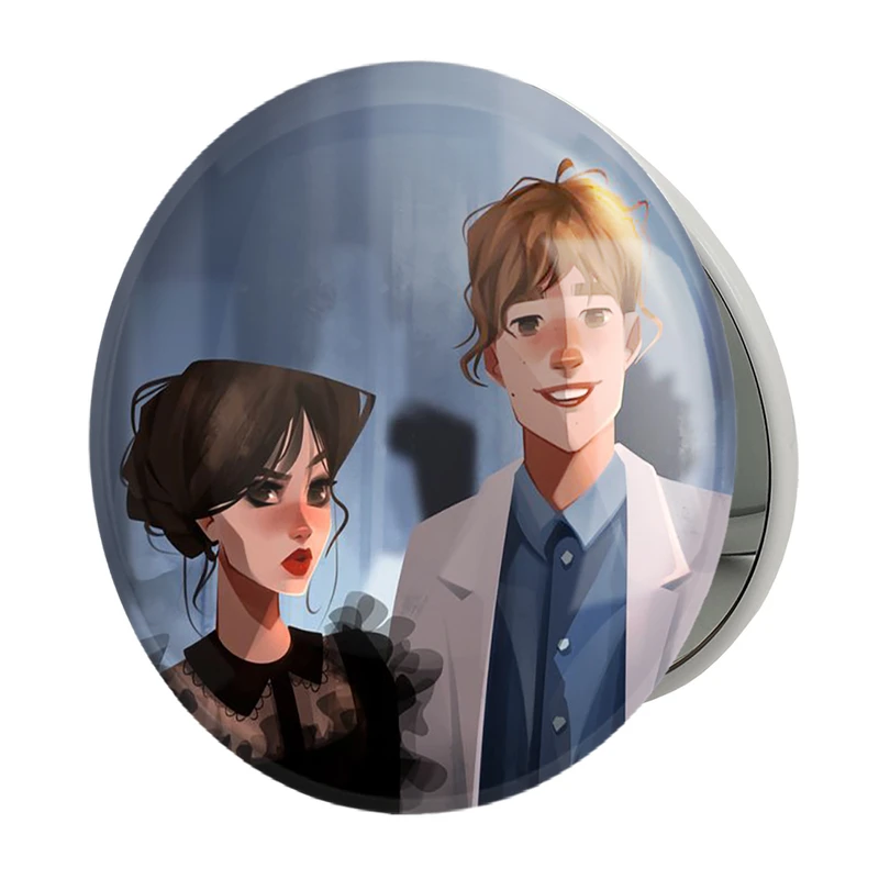 آینه جیبی خندالو طرح سریال ونزدی Wednesday مدل تاشو کد 25309 